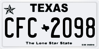 TX license plate CFC2098