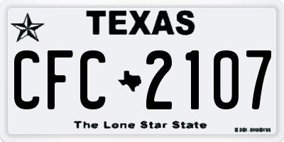 TX license plate CFC2107