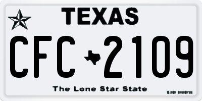 TX license plate CFC2109