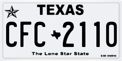 TX license plate CFC2110