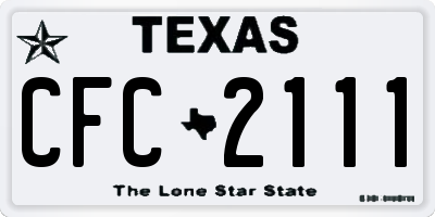 TX license plate CFC2111