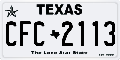 TX license plate CFC2113
