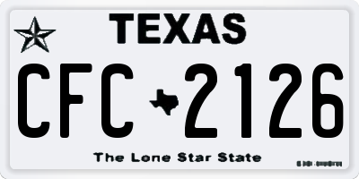 TX license plate CFC2126