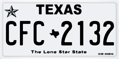 TX license plate CFC2132