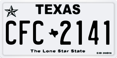 TX license plate CFC2141
