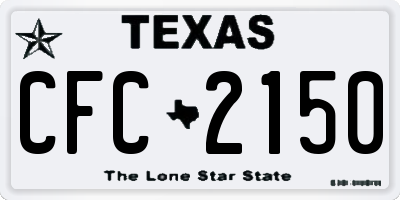 TX license plate CFC2150