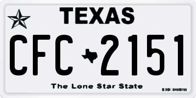 TX license plate CFC2151