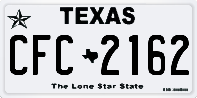 TX license plate CFC2162