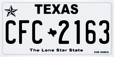TX license plate CFC2163