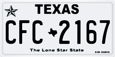 TX license plate CFC2167