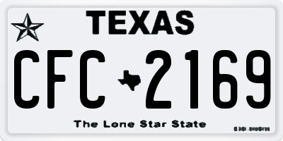 TX license plate CFC2169
