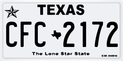 TX license plate CFC2172