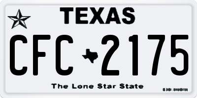 TX license plate CFC2175