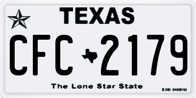 TX license plate CFC2179
