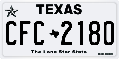 TX license plate CFC2180
