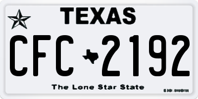 TX license plate CFC2192