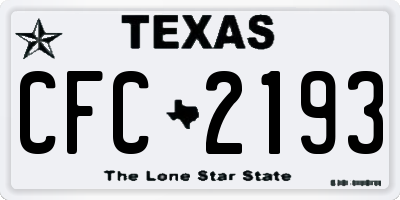 TX license plate CFC2193