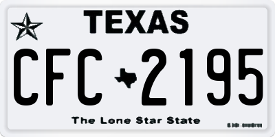 TX license plate CFC2195