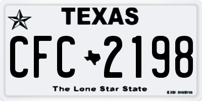TX license plate CFC2198