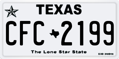 TX license plate CFC2199