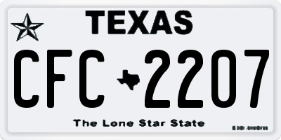 TX license plate CFC2207