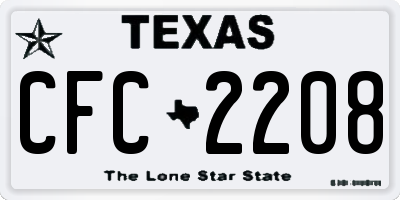 TX license plate CFC2208