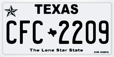 TX license plate CFC2209