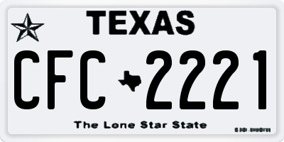 TX license plate CFC2221