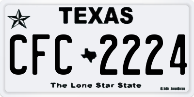 TX license plate CFC2224