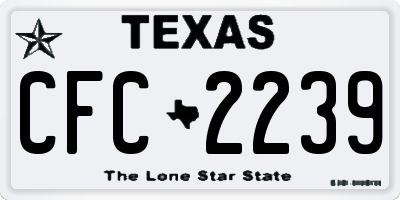 TX license plate CFC2239