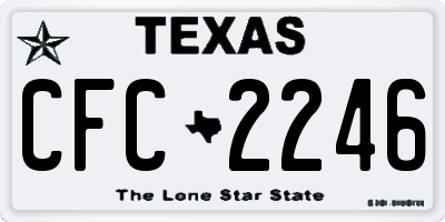 TX license plate CFC2246