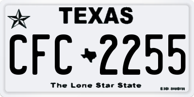 TX license plate CFC2255