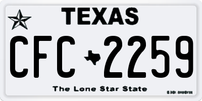TX license plate CFC2259
