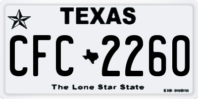 TX license plate CFC2260