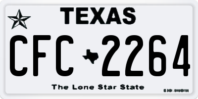 TX license plate CFC2264