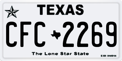 TX license plate CFC2269