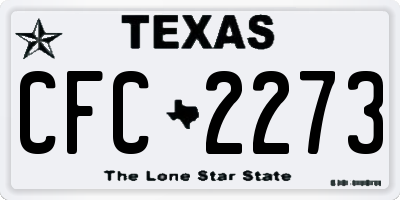 TX license plate CFC2273