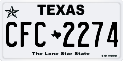TX license plate CFC2274