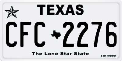 TX license plate CFC2276