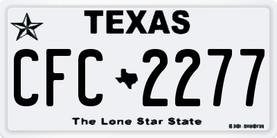 TX license plate CFC2277