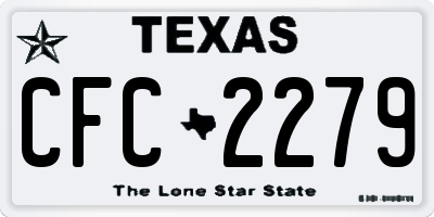 TX license plate CFC2279