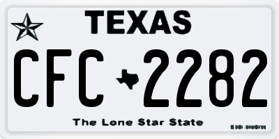 TX license plate CFC2282