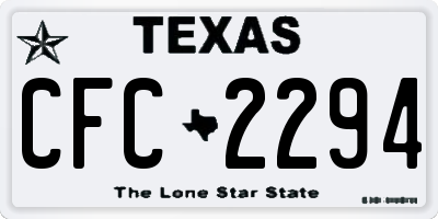 TX license plate CFC2294