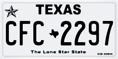 TX license plate CFC2297