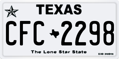 TX license plate CFC2298