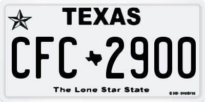 TX license plate CFC2900