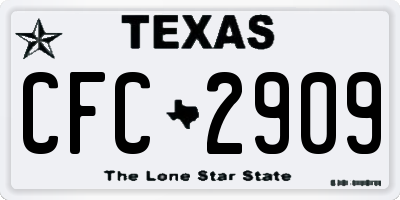 TX license plate CFC2909