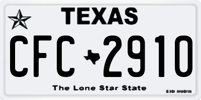 TX license plate CFC2910