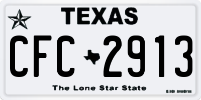 TX license plate CFC2913
