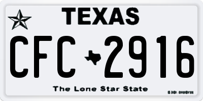 TX license plate CFC2916
